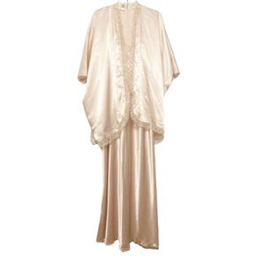 Victoria's Secret Gold Label 2-Piece Robe & Nightgown Set Medium